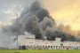 Wildberries logistics center on fire after a drone strike in Ryazan, July 29, 2026.