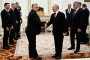 Russia’s leader Vladimir Putin and Hungary’s Prime Minister Viktor Orban shake hands during a meeting at the Kremlin in Moscow on November 28, 2025. (Source: Getty Images)