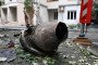 Jet engine from a Russian Geran-5 strike drone recovered in Kyiv after an attack on September 25, 2026. (Source: Getty Images)