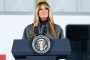 US First Lady Melania Trump speaks prior to making care packages for deployed members of the US military during an American Red Cross holiday in Maryland, December 1, 2025. (Source: Getty Images)