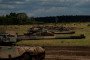 Polish K2 Black Panther tanks during Operation Brave Boar 26 military exercise at the Orzysz Land Forces Training Center near the Suwalki Gap in Poland, on Wednesday, June 17, 2026.