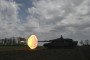 A Ukrainian tank crew of the 33rd Separate Mechanized Brigade fires a round from a Leopard 2A4 tank during a field training exercise on April 30, 2025.