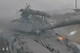 Russian T-72B3 main battle tank moments before a Ukrainian FPV-drone strike, July 2026.
