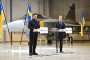 Ukraine’s President Volodymyr Zelenskyy (L) and Swedish Prime Minister Ulf Kristersson address a press conference at the air flotilla in Uppsala, Sweden, on May 28, 2026.