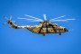 Illustrative image. Russian military helicopter Mi-26T2V takes off during an exhibition flight at the Mil Moscow Helicopter plant outside Moscow on April 3, 2019. (Source: Getty Images)