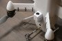 Prototype of a Ukrainian interceptor drone developed by Amazing Drones during a joint press conference with Japan’s Terra Drone in Kyiv, March 2026. (Source: Getty Images)