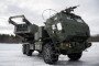 A US M142 High Mobility Artillery Rocket System (HIMARS) is on display during a demonstration near Setermoen on March 12, 2026.