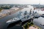 Frigate Baden-Württemberg moored beside the former destroyer Mölders, now a museum ship, at Wilhelmshaven Naval Base. (Source: Getty Images)