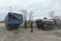 Russian militia, in uniforms without insignia, gather in Mykolaivka and Bugas, in the Donetsk region, Ukraine, on March 01, 2022.