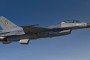 A Ukrainian Air Force F-16 fighter jet flies during a training mission. (Source: Ukrainian Air Force)