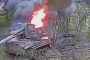 A Russian 2S19 Msta-S self-propelled howitzer burns after being struck by Ukrainian drone operators in the Vovchansk direction. (Source: Ukraine’s 57th Separate Motorized Infantry Brigade)