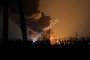Large fire and thick smoke rise from a fuel storage facility in Labinsk, Russia’s Krasnodar region, following a reported drone strike on March 16, 2026. (Source: Exilenova+)