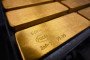 A view of ingots of 99.99% pure gold in Russia. (Source: Getty Images)