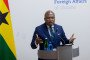 Republic of Ghana's Minister of Foreign Affairs Samuel Okudzeto Ablakwa addresses the audience during a joint press conference with Ukraine's Minister of Foreign Affairs in Kyiv on February 25. (Source: Getty Images).