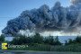 Smoke rises above a Wildberries warehouse in Russia's Leningrad region after a Ukrainian drone strike on August 4. (Source: Exilenova+)