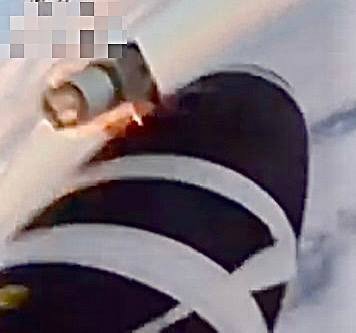 Rear-facing camera installed on the back of a Shahed drone, filmed during flight, capturing the drone’s tail and control surfaces. (Source: Pro Zvyazok by Serhii Flesh) Rear-facing camera installed on the back of a Shahed drone, filmed during flight, capturing the drone’s tail and control surfaces. (Source: Pro Zvyazok by Serhii Flesh)