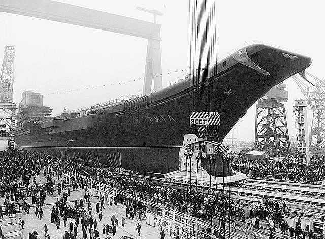 The Soviet-era aircraft carrier Riga, later renamed Varyag and eventually commissioned by China as Liaoning, at the Black Sea Shipyard in Mykolaiv, Ukraine, circa 1988. (Source: Open source) The Soviet-era aircraft carrier Riga, later renamed Varyag and eventually commissioned by China as Liaoning, at the Black Sea Shipyard in Mykolaiv, Ukraine, circa 1988. (Source: Open source)