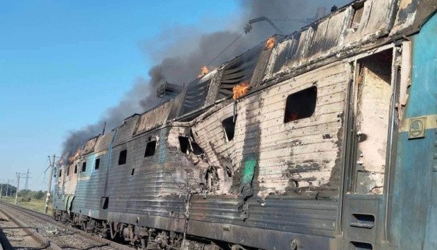 A passenger train burns after a Russian drone strike in Ukraine’s Zaporizhzhia region on July 19, 2026. (Source: Ukrzaliznytsia) A passenger train burns after a Russian drone strike in Ukraine’s Zaporizhzhia region on July 19, 2026. (Source: Ukrzaliznytsia)